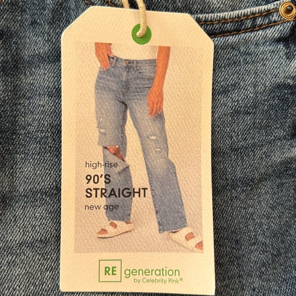 Regeneration by celebrity Pink high rise 90’s straight new age NWT 1/25 - Picture 10 of 10